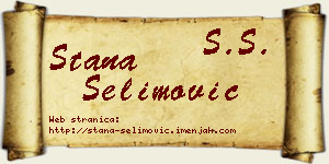 Stana Selimović vizit kartica